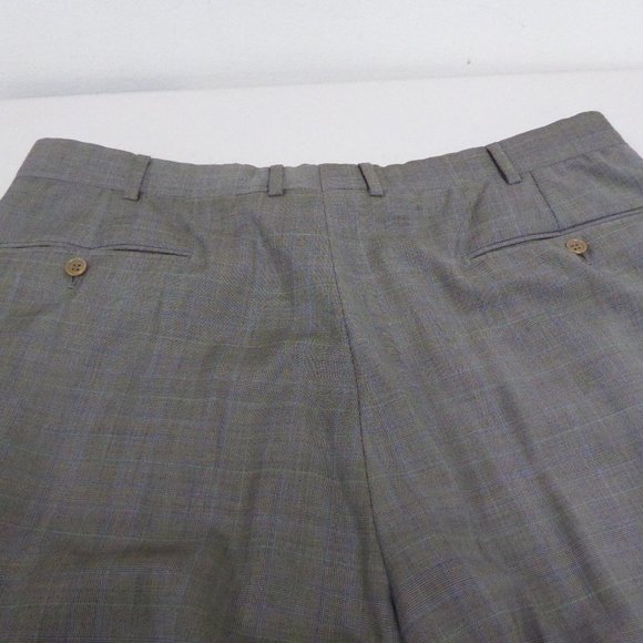 BELVEST suit 2 piece gray wool 2 button plaid jacket pants 42 made in Italy - Picture 11 of 11